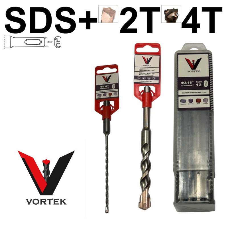 Sds+ 2 tips, 4 tips