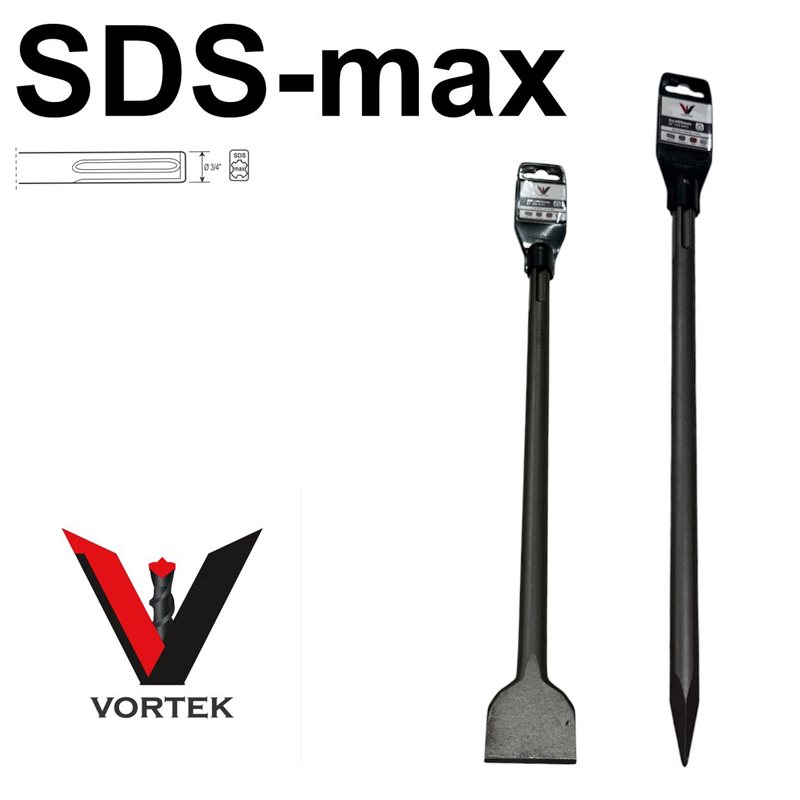 Sds max chisel pointed & flat chisel