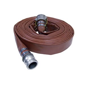 1.5" BROWN discharge hose-50', c / w C & E
