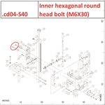 Inner hexagonal round head bolt (M6X30)