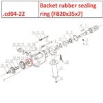 Backet rubber sealing ring (FB20x35x7)