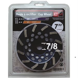 7" x 7 / 8 x 12Teeth Cup Wheel -Super Plus quality