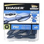 BLUE SHOCK PH2 SCREW BIT - 1-3 / 16" (5)