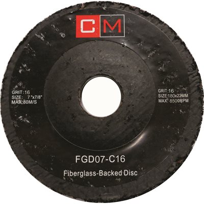 7" x 7 / 8" Fibreglass-Backed Disc, C16