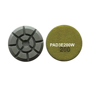 3" Econo Resin polishing pad, 3", Girt 200, Wet