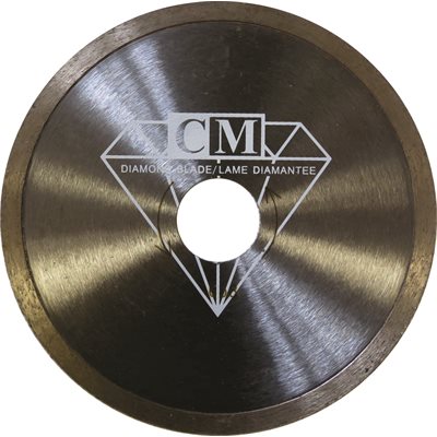 4.5" x 7 / 8" Continuous Rim Diamond blade for glass tiles