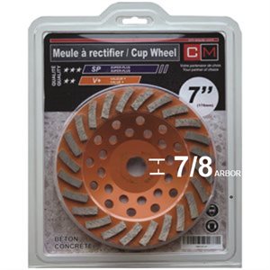 7" x 7 / 8 x 24Teeth Cup Wheel -V+ quality