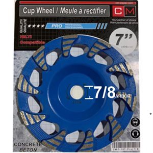 7" x 7 / 8 x 10T Cup Wheel -Pro quality
