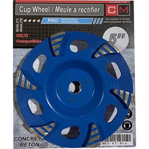 5" x 5 / 8-11 x 7T Cup Wheel -Pro quality